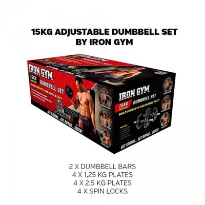 Iron Gym Justerbart manualsett 15 kg IRG031