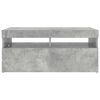 vidaXL TV-benk med LED-lys betonggrå 90x35x40 cm