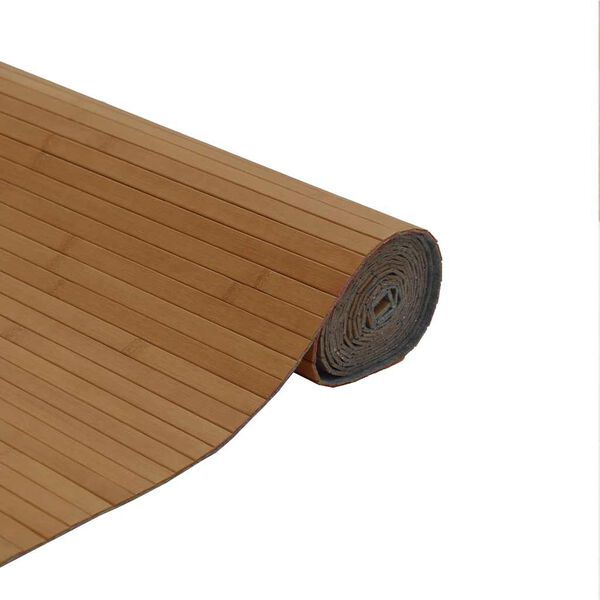 vidaXL Teppe rektangul&aelig;r brun 80x400 cm bambus