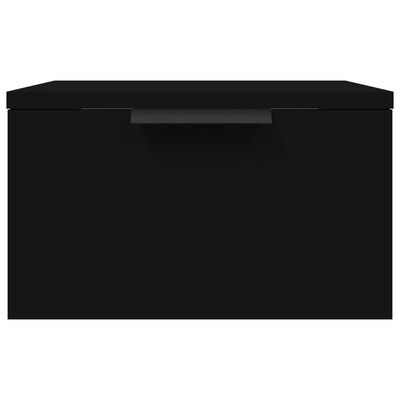 vidaXL Veggmontert nattbord svart 34x30x20 cm