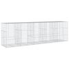vidaXL Gabionkurv med deksel 500x100x150 cm galvanisert jern