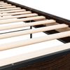 vidaXL Sengeramme brun eik 90x200 cm konstruert tre og metall