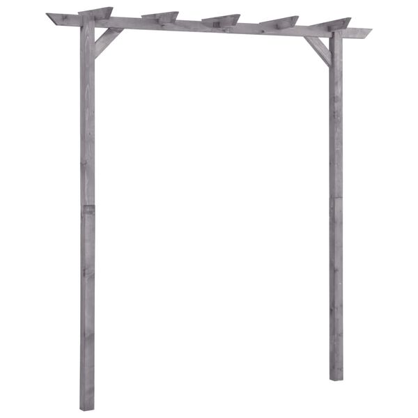 vidaXL Hagepergola gr&aring; 200x40x205 cm impregnert furu