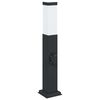 vidaXL Pullertlampe med stikkontakt 50 cm svart IP44
