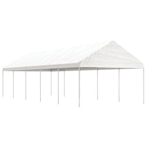vidaXL Paviljong med tak hvit 11,15x4,08x3,22 m polyetylen