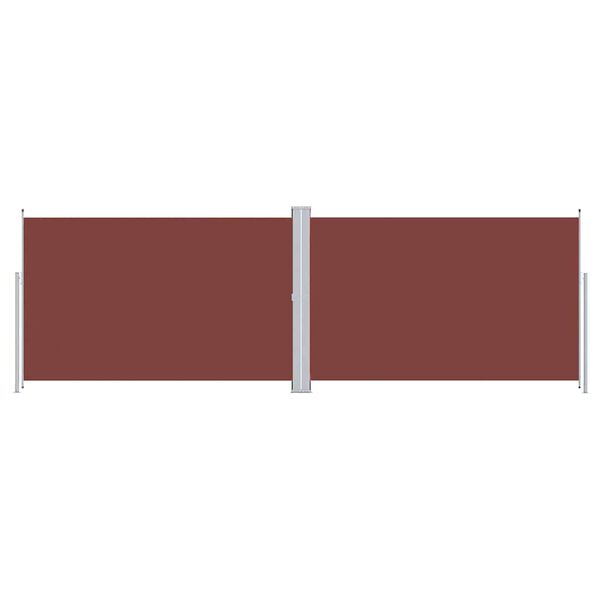 vidaXL Uttrekkbar sidemarkise 220x600 cm brun