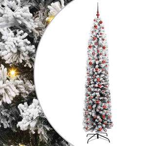 vidaXL Kunstig juletre med 300 LED grønn 210 cm PVC og stål og plast
