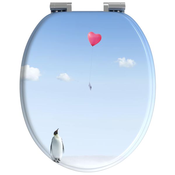 vidaXL Toalettsete Bl&aring; 44 x 38 cm MDF-plater