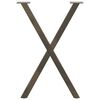 vidaXL Spisebordben X-formet 2 stk naturst&aring;l 50x(72-73) cm st&aring;l