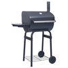 vidaXL R&oslash;ykgrill med bunnhylle kull svart