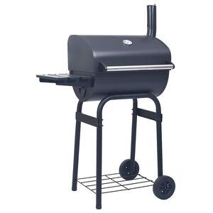 vidaXL R&oslash;ykgrill med bunnhylle kull svart