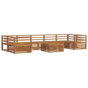 vidaXL Utend&oslash;rs sofa-sett 8 pcs Naturlig Solid akasietre