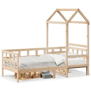vidaXL Dagseng med tak 80x200 cm heltre furu