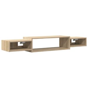 vidaXL Vegghengt TV-skap Veggmontert Sonoma eik 140 x 28 x 21 cm