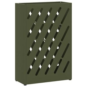 vidaXL Parasollstativ Olivengr&oslash;nn 28 x 12 x 41 cm St&aring;l