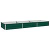vidaXL Hevet Hagebed Gr&oslash;nn 240 x 80 x 24 cm kaldvalset st&aring;l
