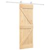 vidaXL Skyved&oslash;r Naturlig og Hvit 70 x 210 cm Massiv Furu Tre