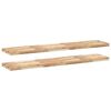 vidaXL Flytende hyller 2 stk 160x30x4 cm ubehandlet heltre akasie