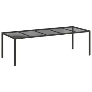 vidaXL Hagebord Ren Svart 250 x 100 x 75 cm polyrotting