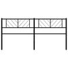 vidaXL Utskiftbar sengegavl i metall svart 180 cm