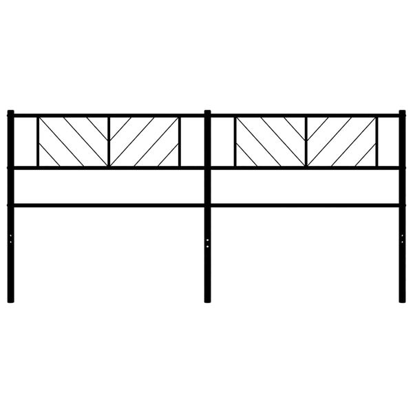 vidaXL Utskiftbar sengegavl i metall svart 180 cm