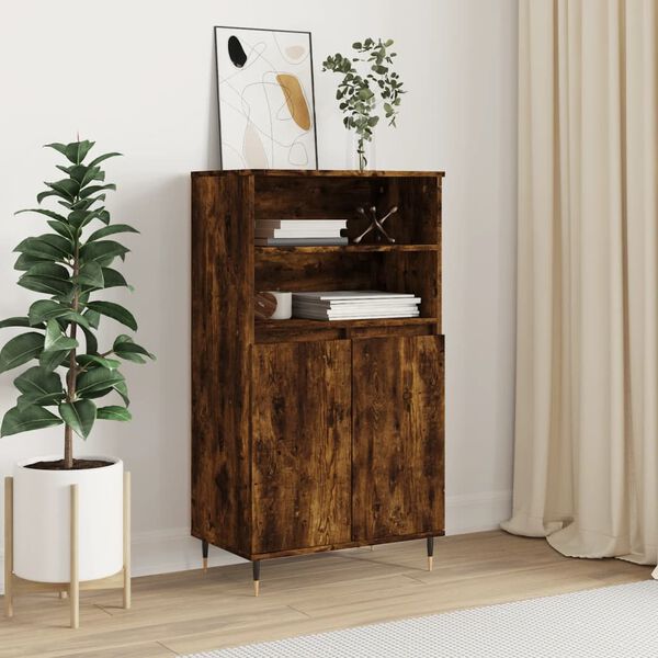 vidaXL Highboard r&oslash;kt eik 60x36x110 cm konstruert tre
