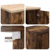vidaXL Garasjeskap 2 stk r&oslash;kt eik konstruert tre