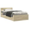 vidaXL Sengeramme med hodegavl sonoma eik 90x190 cm konstruert tre