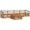 vidaXL Utend&oslash;rs sofa-sett 5 pcs Naturlig Solid akasietre
