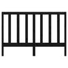 vidaXL Sengegavl svart 156x4x100 cm heltre furu
