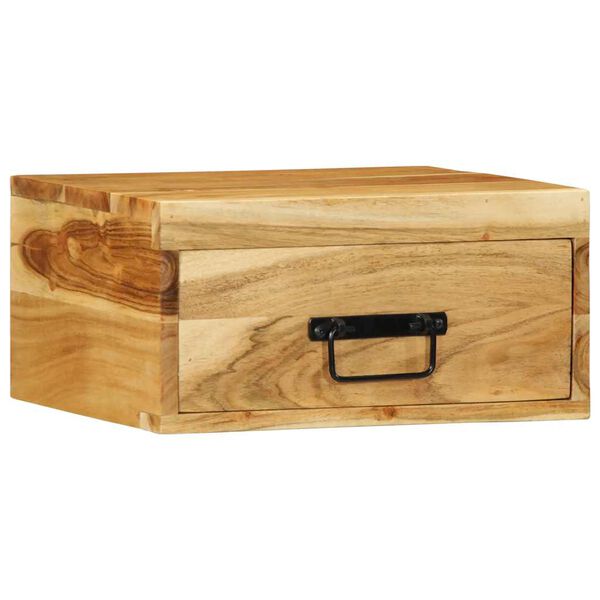 vidaXL Veggmonterte nattbord 2 stk heltre akasie