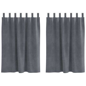 vidaXL Blendingsgardiner 2 stk. Lysegr&aring; 140 x 140 cm Fl&oslash;yel