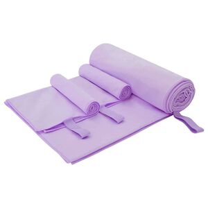 vidaXL Sports h&aring;ndklesett 3 stk. Lilla 210 x 100 cm