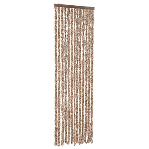 vidaXL Fluegardin beige og m&oslash;rkebrun 56x185 cm chenille