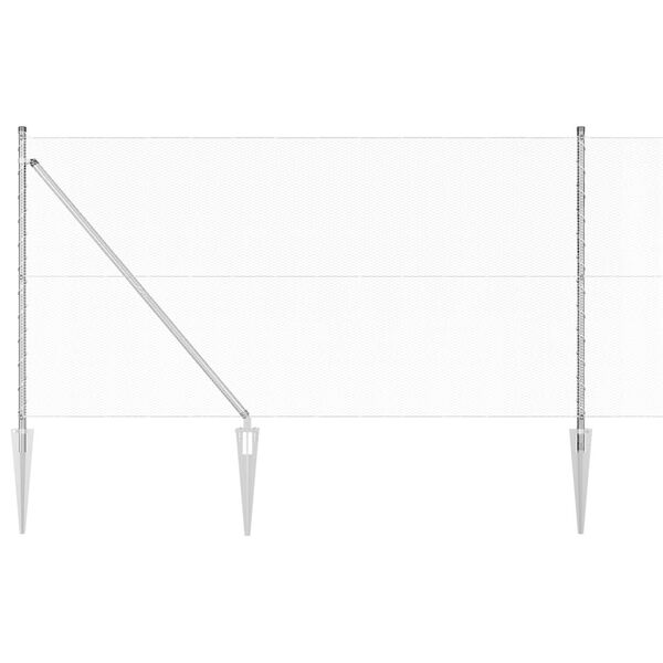 vidaXL Gjerdep&aring;le s&oslash;lv 100 x 1 m (13 mm maske) St&aring;l