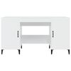 vidaXL Skrivebord høyglans hvit 140x50x75 cm konstruert tre