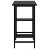vidaXL PC-bord svart 80x40x72 cm MDF og metall