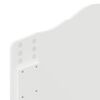 vidaXL Hodegavl med hodegjerde Glanset Hvit 75 cm Konstruert tre