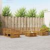 vidaXL Sofasett 10 pcs Naturlig Solid akasietre
