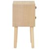 vidaXL Nattbord med 2 skuffer 30x25x49,5 cm heltre furu