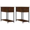 vidaXL Nattbord 2 stk brun eik 30x60x60 cm konstruert tre