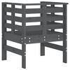 vidaXL Hagestoler 2 stk grå 61,5x53x71 cm heltre furu