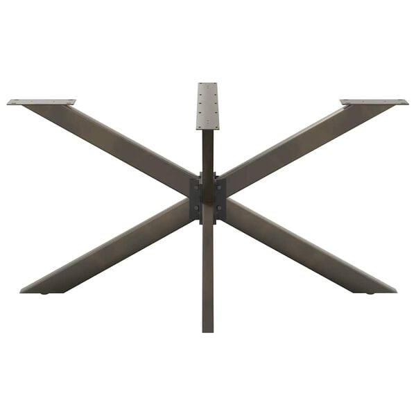 vidaXL Spisebordben edderkoppformet svart 150x78x(72-73) cm st&aring;l