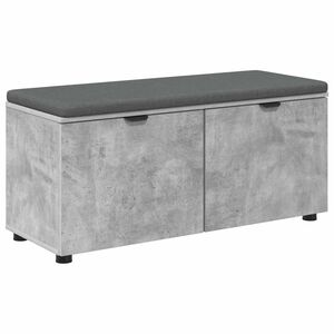 vidaXL Gangbenk BetongGr&aring; 100 x 38 x 46 cm Konstruert treverk og stoff