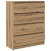 vidaXL Skjenk artisan eik 80x35x99 cm konstruert tre