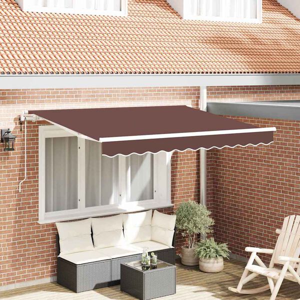 vidaXL Innvendbar Markise Brun 350 x 200 cm stoff