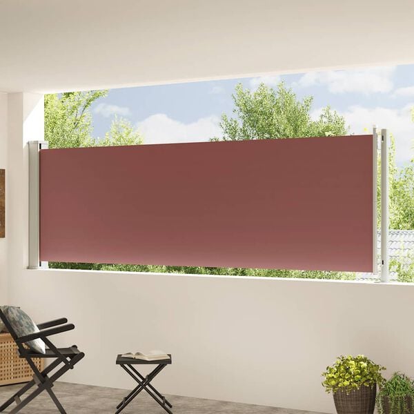 vidaXL Uttrekkbar sidemarkise 117x600 cm brun