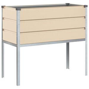 vidaXL Plantekassed Elfenben 100 x 45 x 90 cm Galvanisert St&aring;l