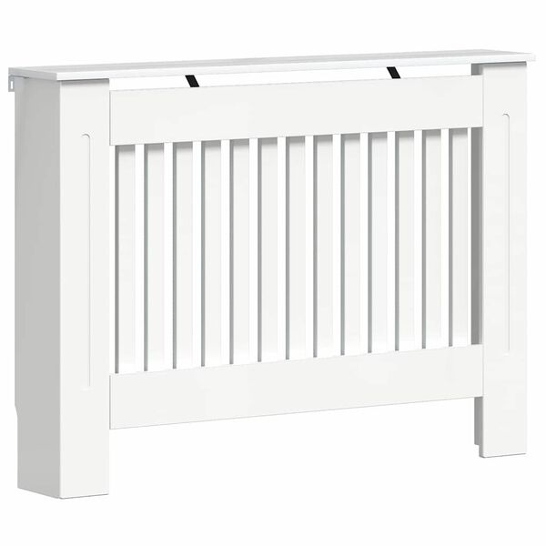 vidaXL Radiator Deksel Høyglanset hvit 112 x 19 x 81,5 cm