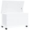 vidaXL Oppbevaringskiste med hjul ALTA hvit 73x39,5x43 cm heltre furu